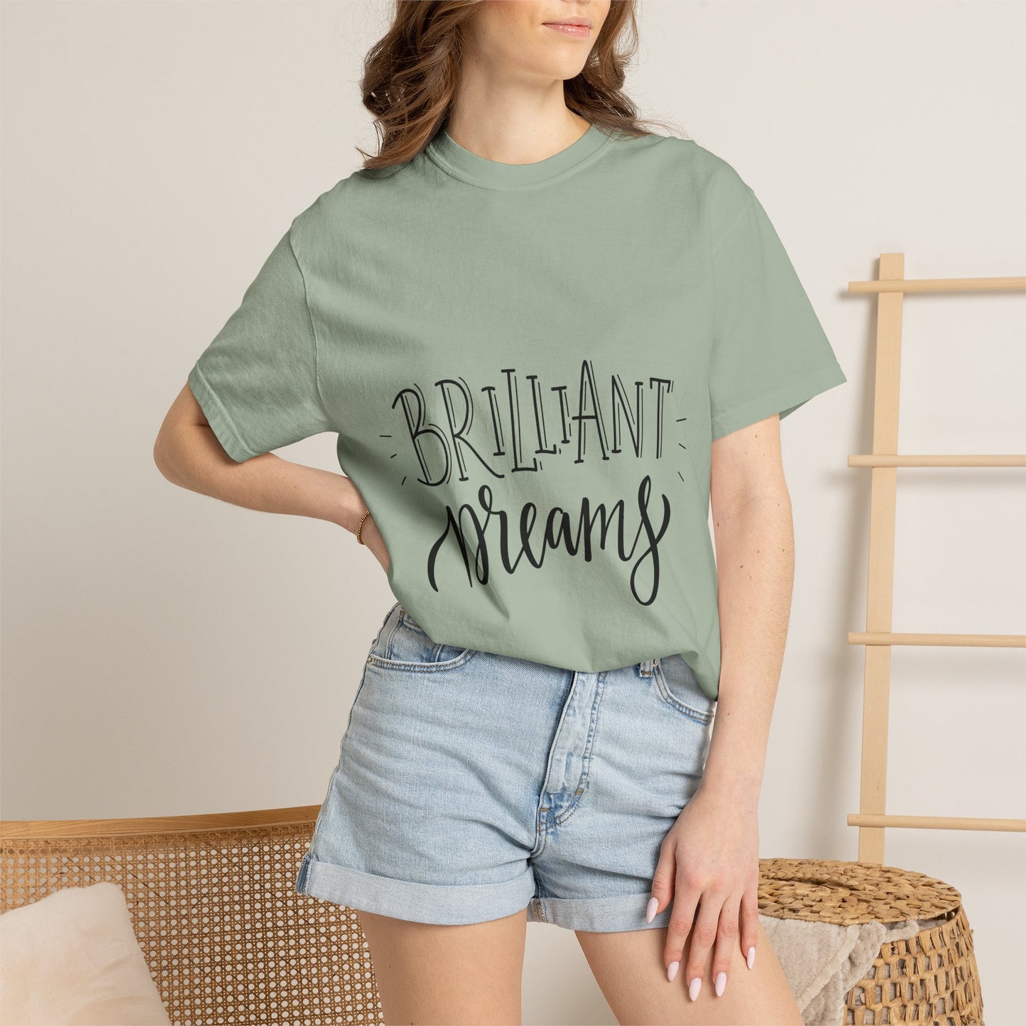 Brilliant Dreams Garment-Dyed Tee Hand Lettered