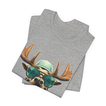 Funny Christmas Moose T-Shirt Sunglasses Cap