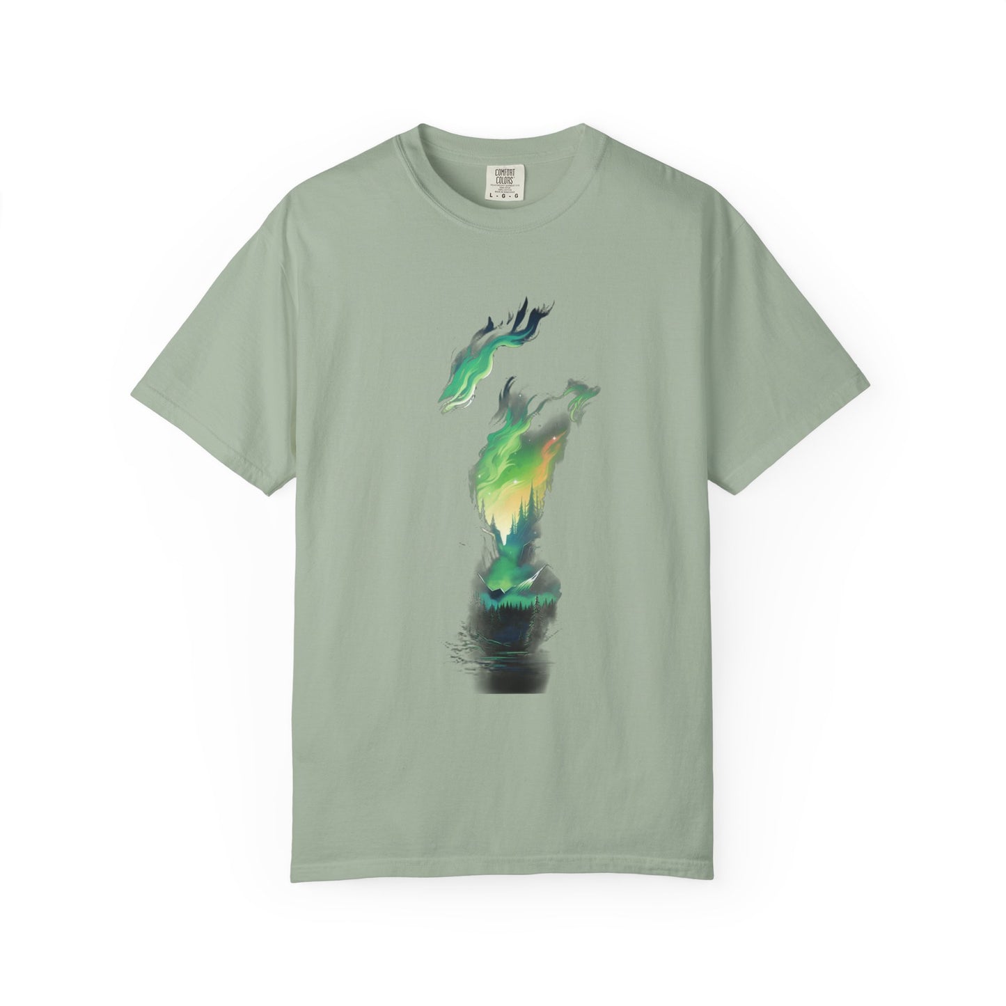 Northern Lights Forest Garment-Dyed Tee Aurora