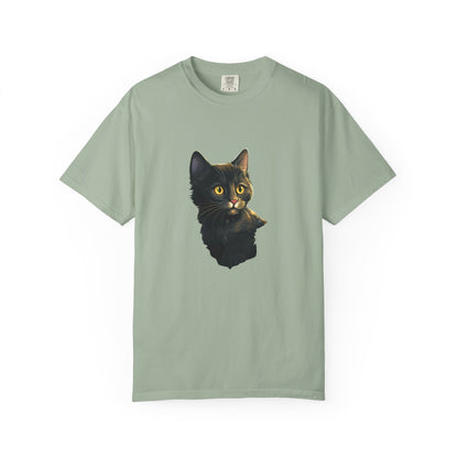 Christmas Cat in Tree Garment-Dyed Tee