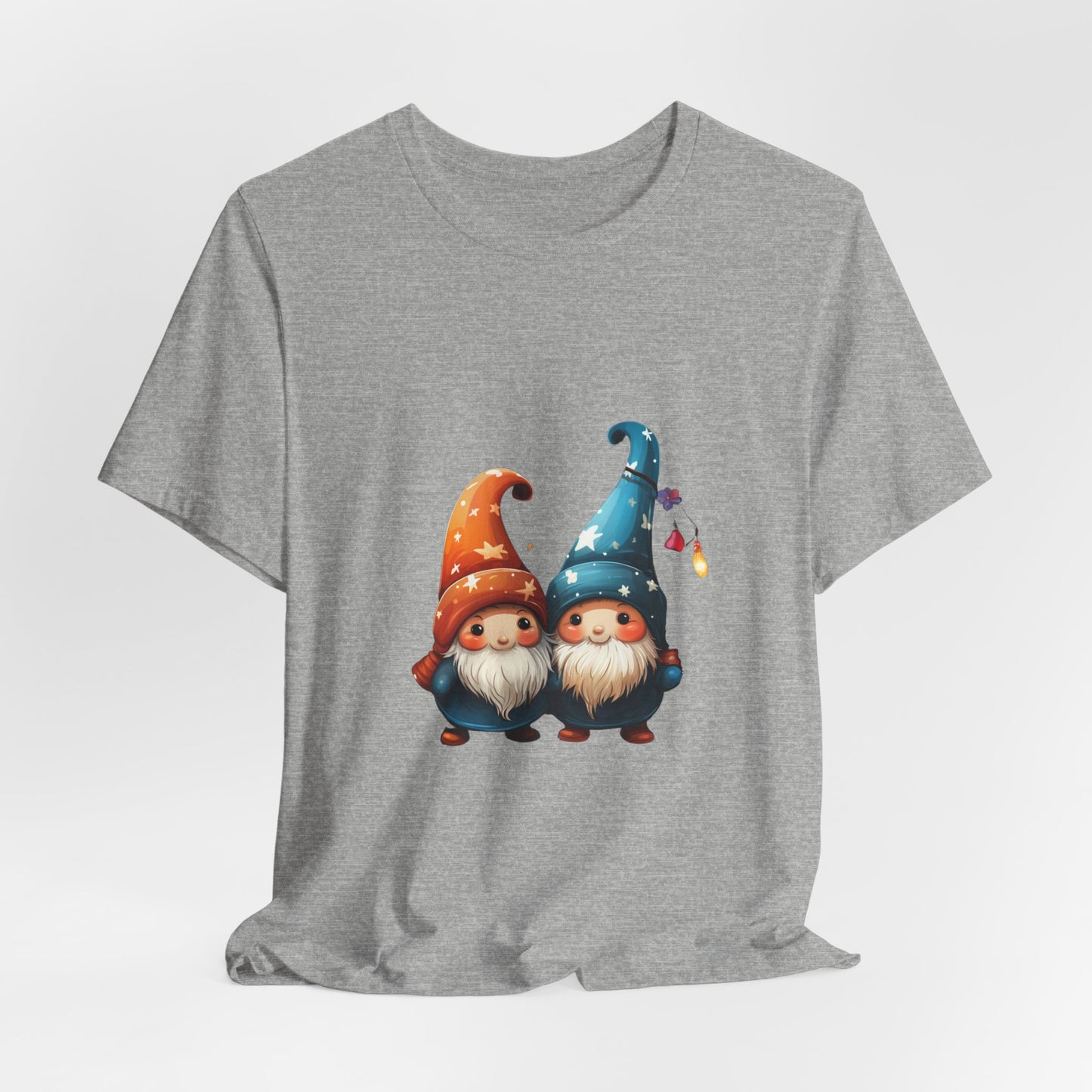 Gnome Couple Christmas T-Shirt Fairy Lights