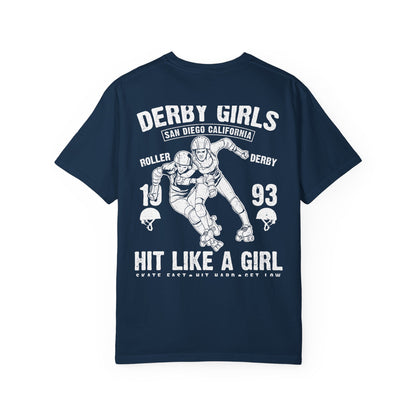 Derby Girls Garment-Dyed Tee Roller Skating Gift