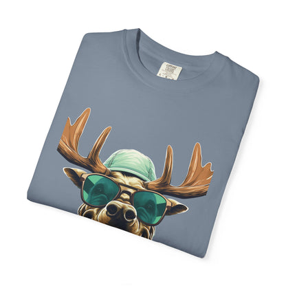 Funny Christmas Moose Garment-Dyed Tee Sunglasses