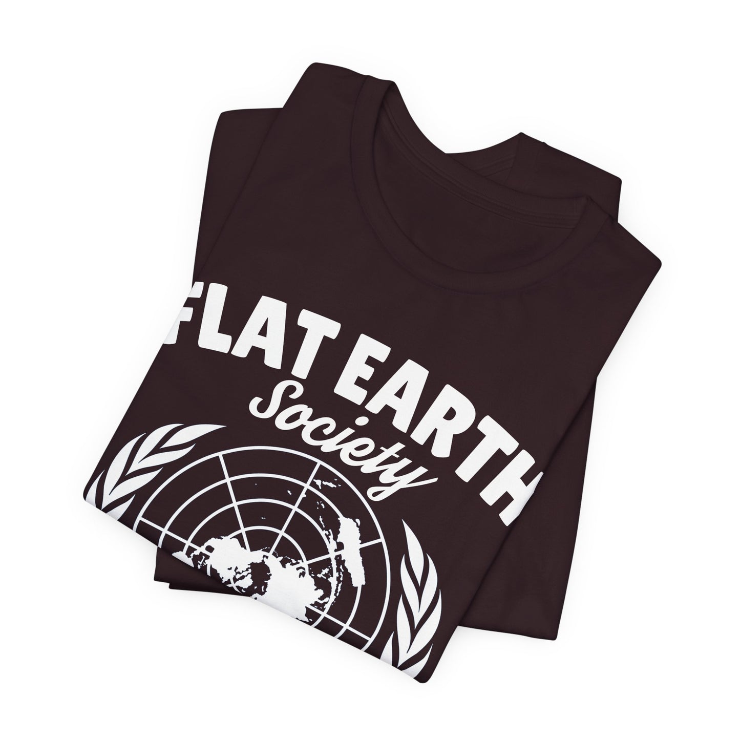 Flat Earth Society Tee - World Map Globe Design