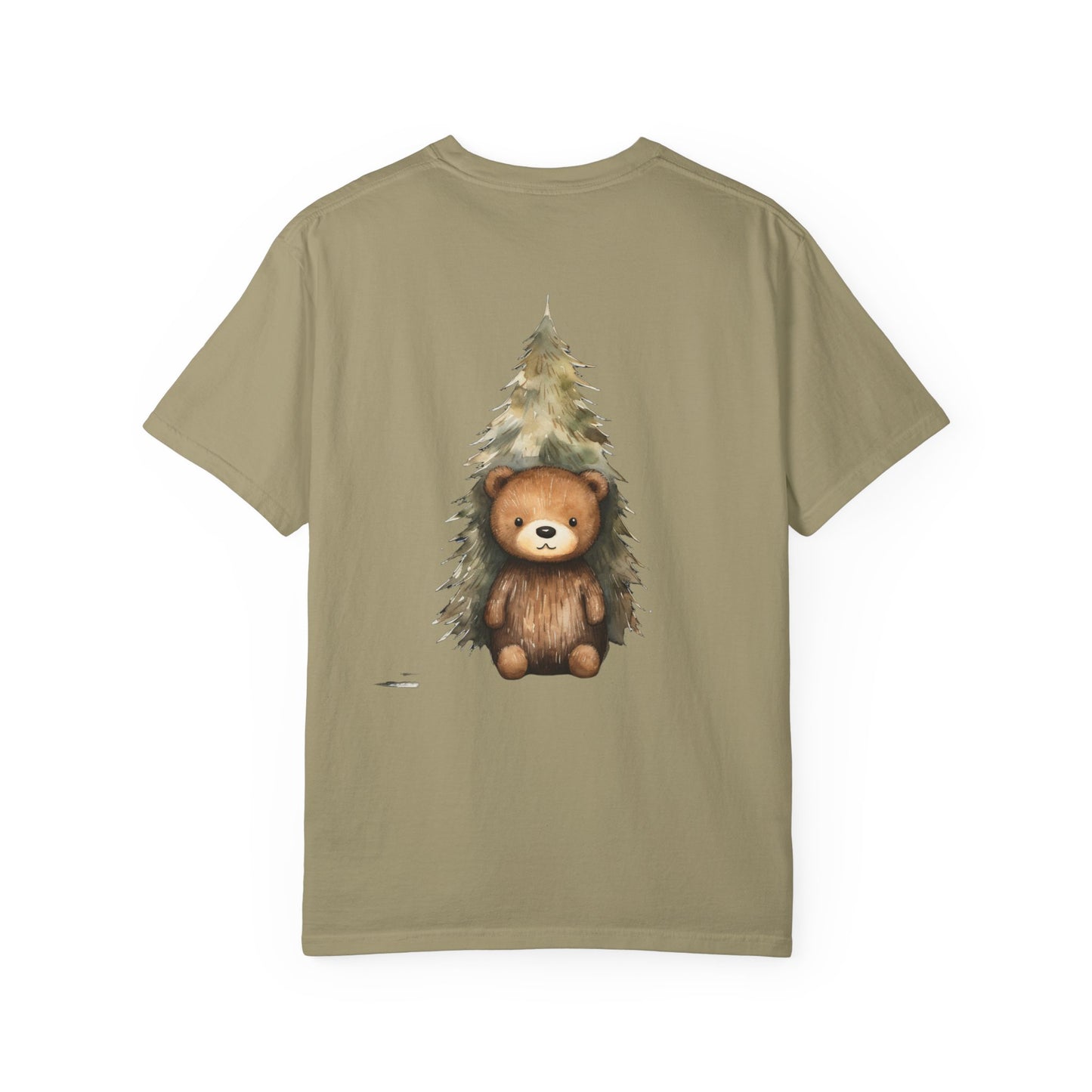Christmas Bear Garment-Dyed Tee Watercolor Snow