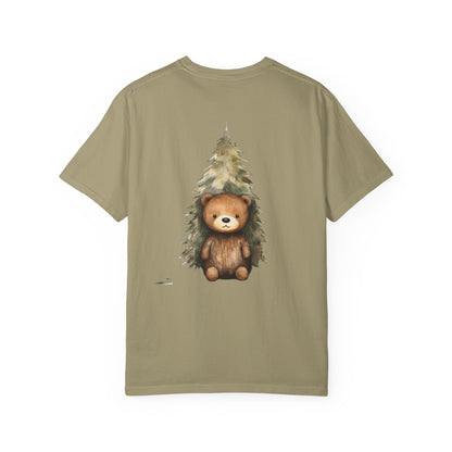Christmas Bear Garment-Dyed Tee Watercolor Snow