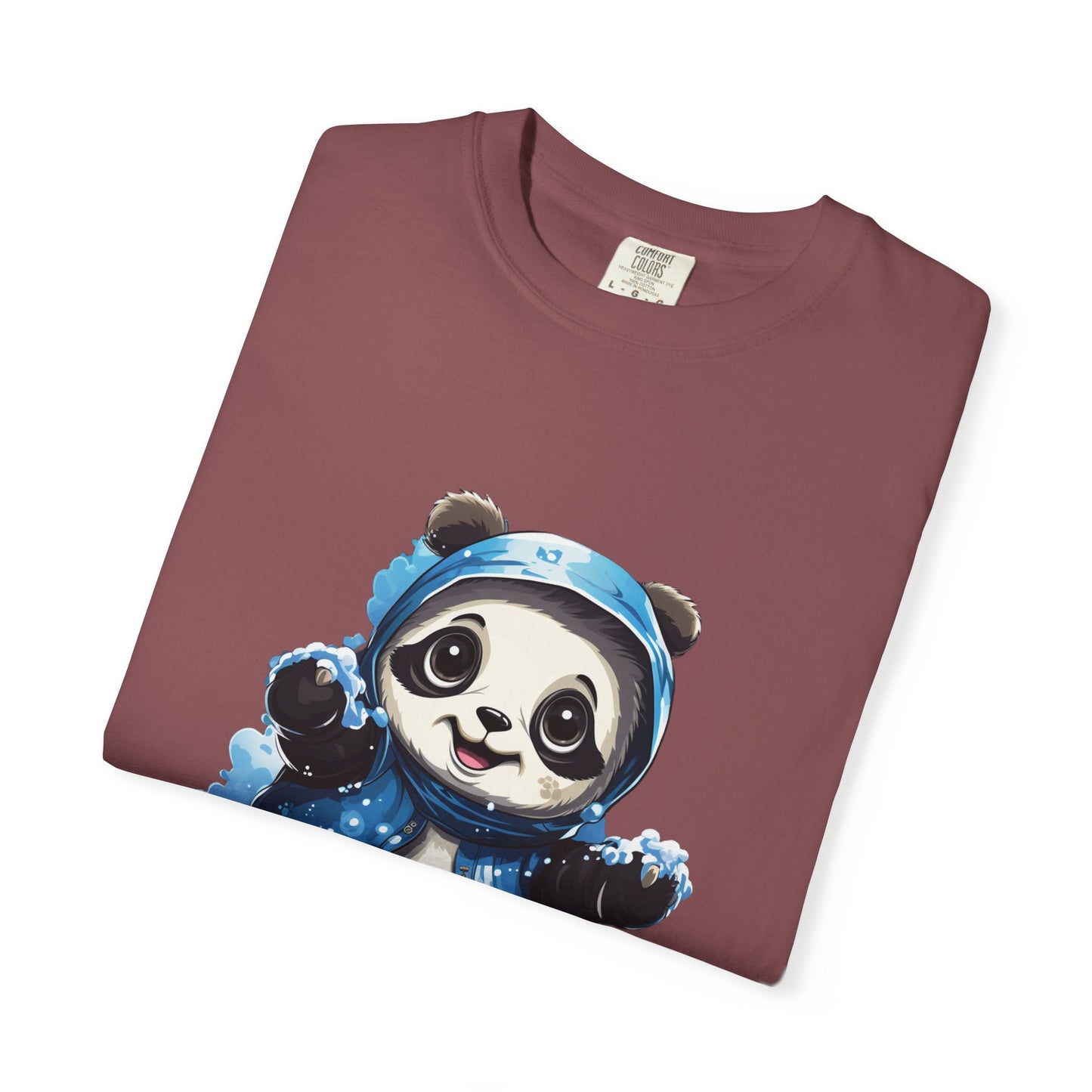 Cute Panda Snow Day Garment-Dyed Tee Winter