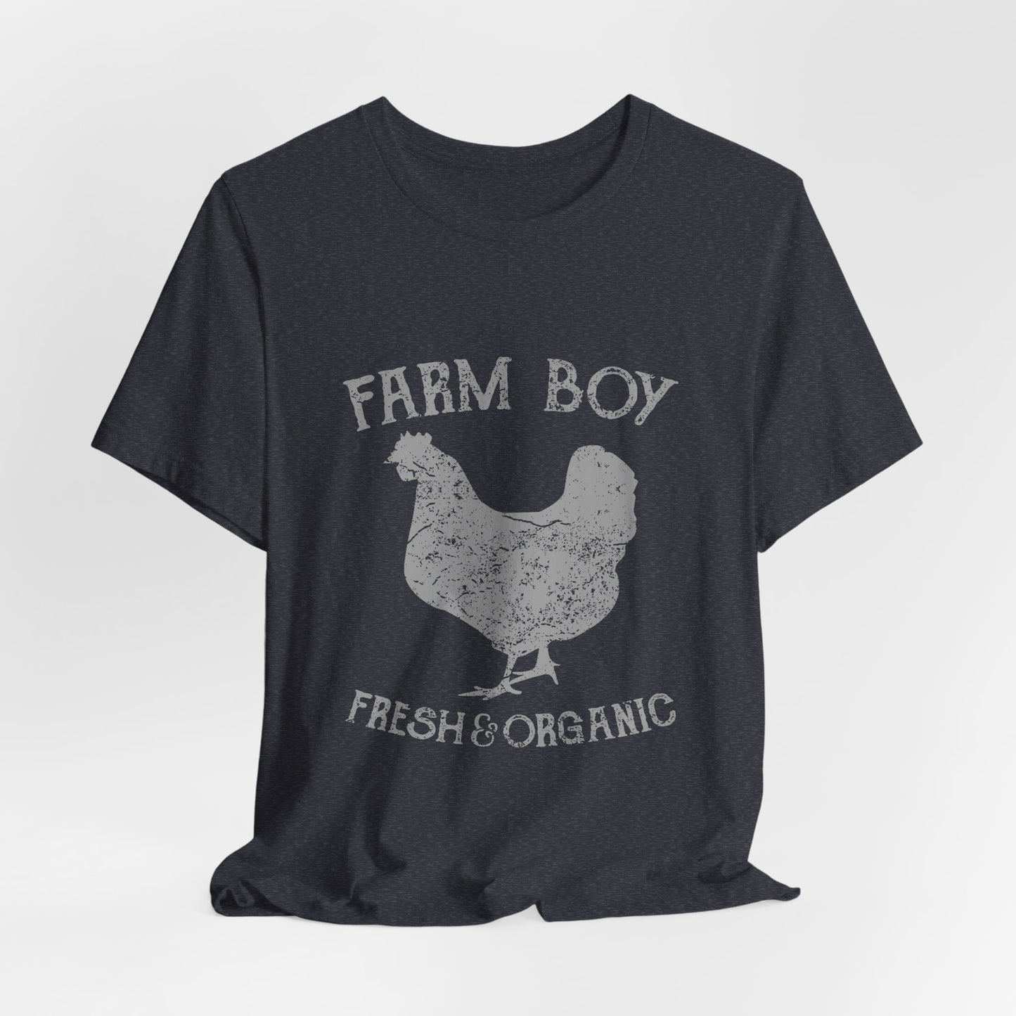Farm Boy T-Shirt Fresh Organic Rooster Tee