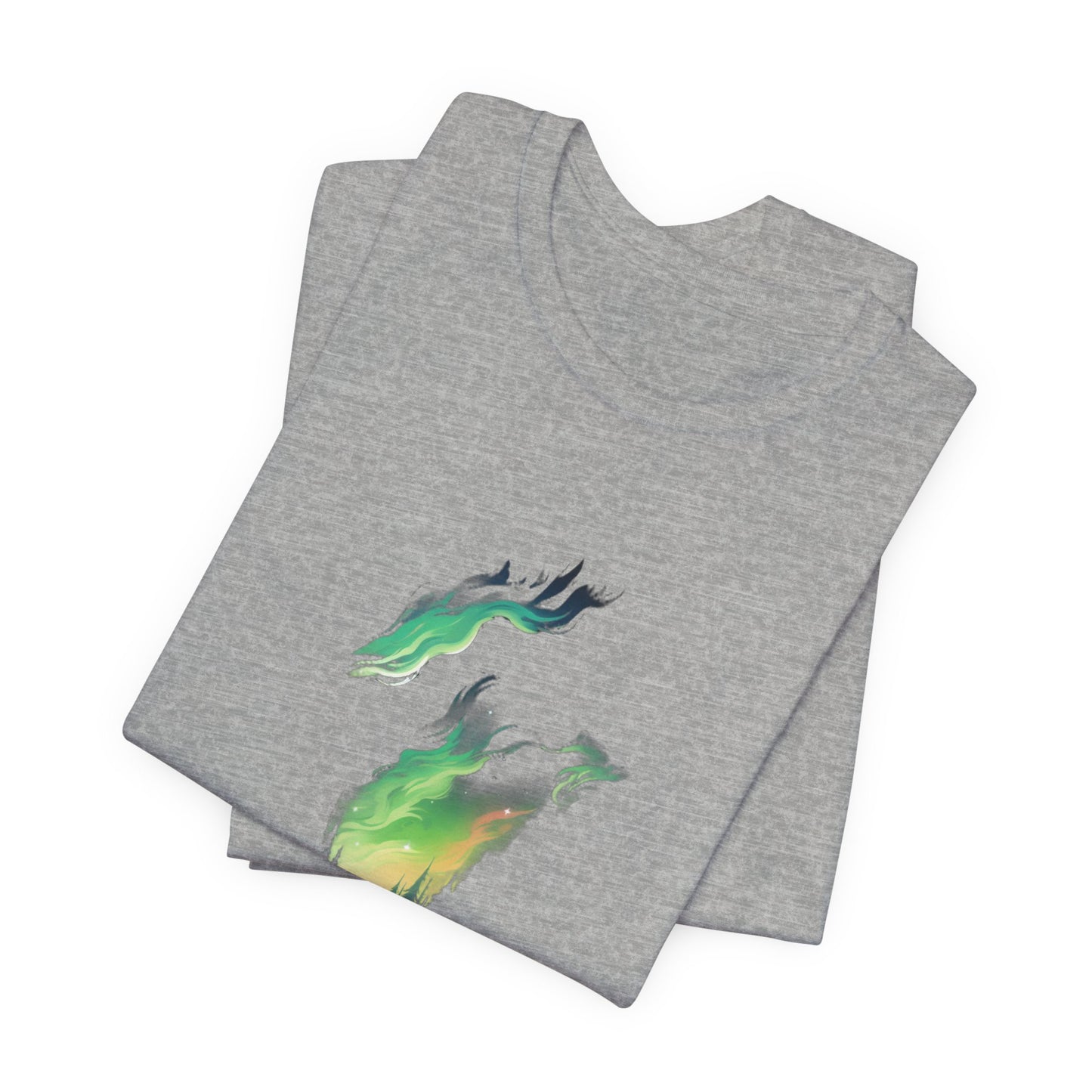Northern Lights Forest T-Shirt Aurora Night Tee