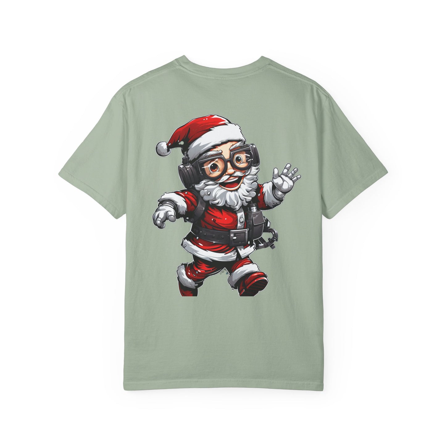 Scuba Diver Santa Garment-Dyed Christmas Tee