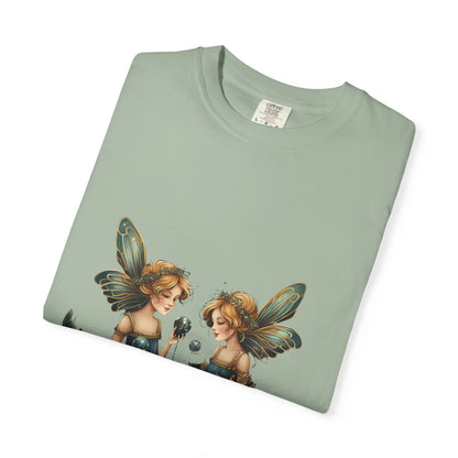 Fairy Tee Magical Christmas Twin Fairies Vintage Wash