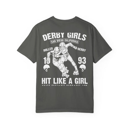 Derby Girls Garment-Dyed Tee Roller Skating Gift