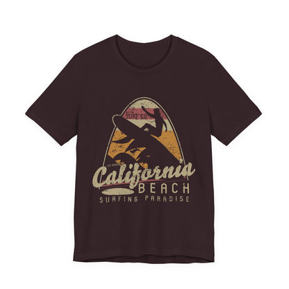 California Beach Surfing T-Shirt Retro Surf Tee