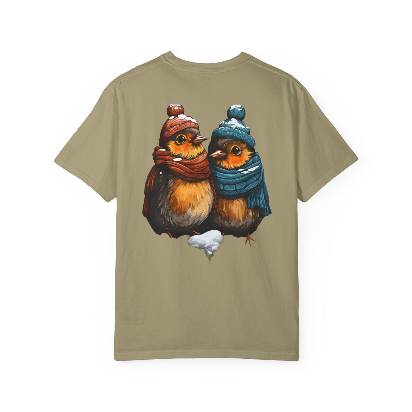 Christmas Birds Garment-Dyed Tee Cozy Robin