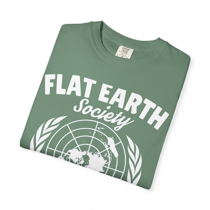 Flat Earth Society Tee - Garment-Dyed Globe Design