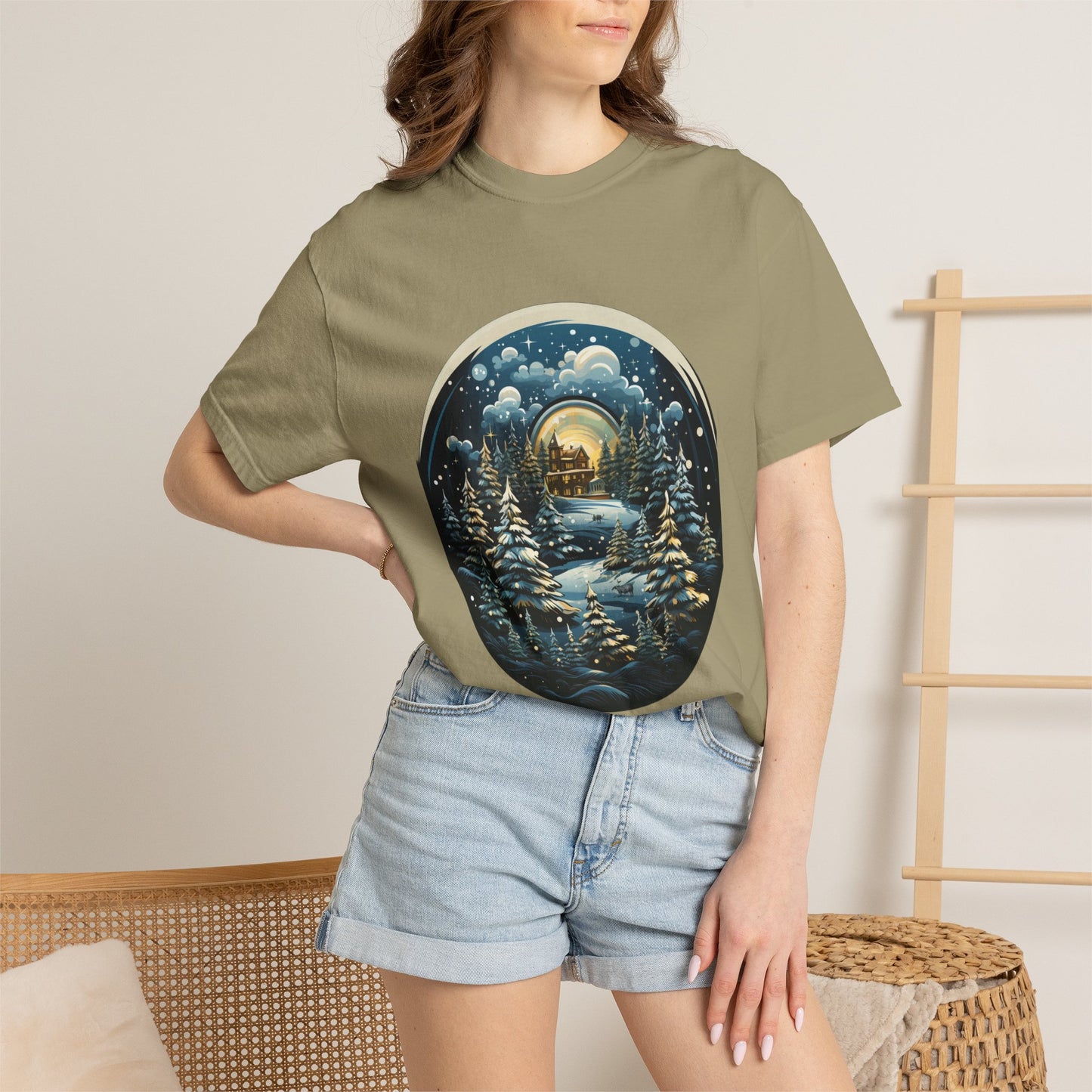 Snow Globe Christmas Garment-Dyed Tee Winter