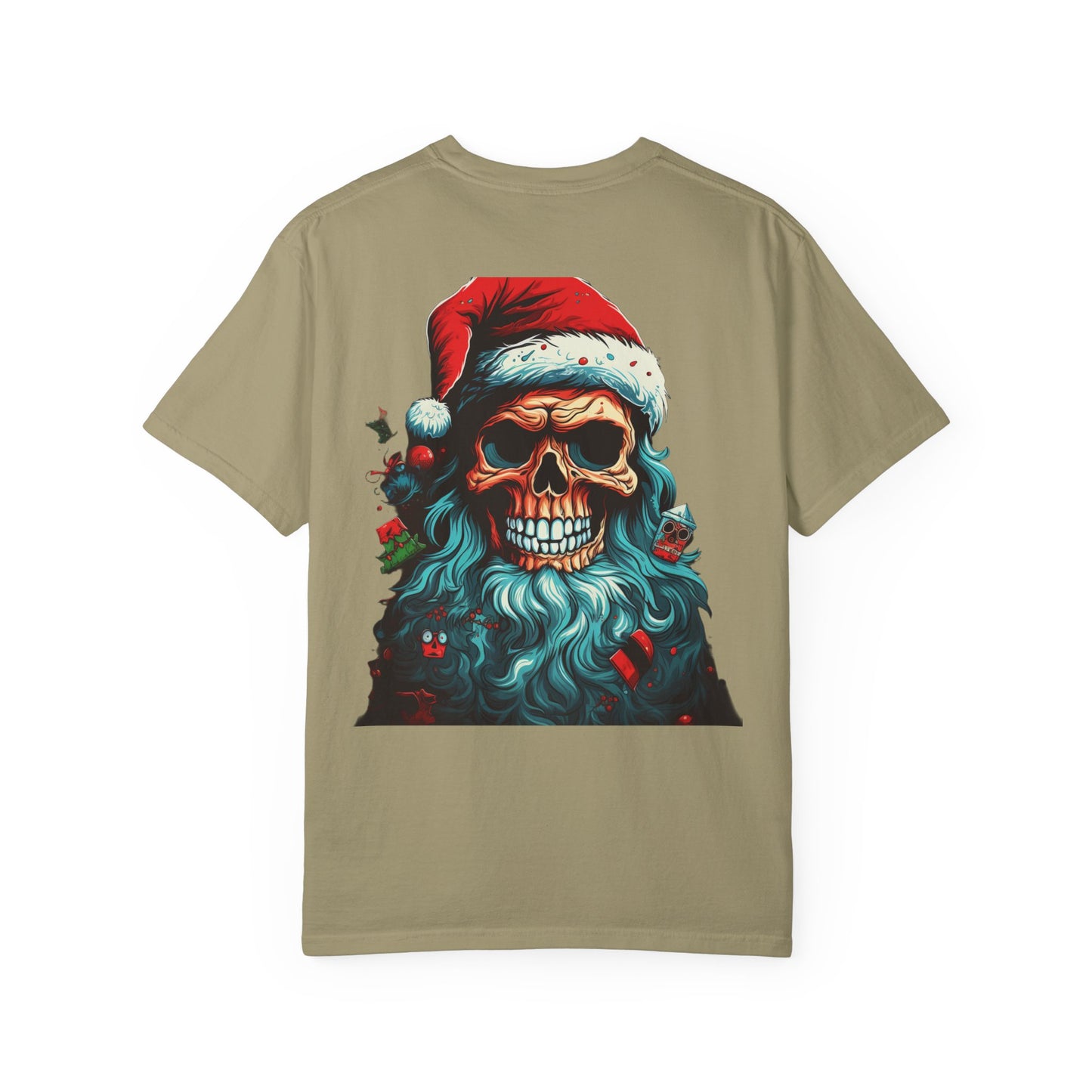 Skull Santa Christmas Garment-Dyed Tee