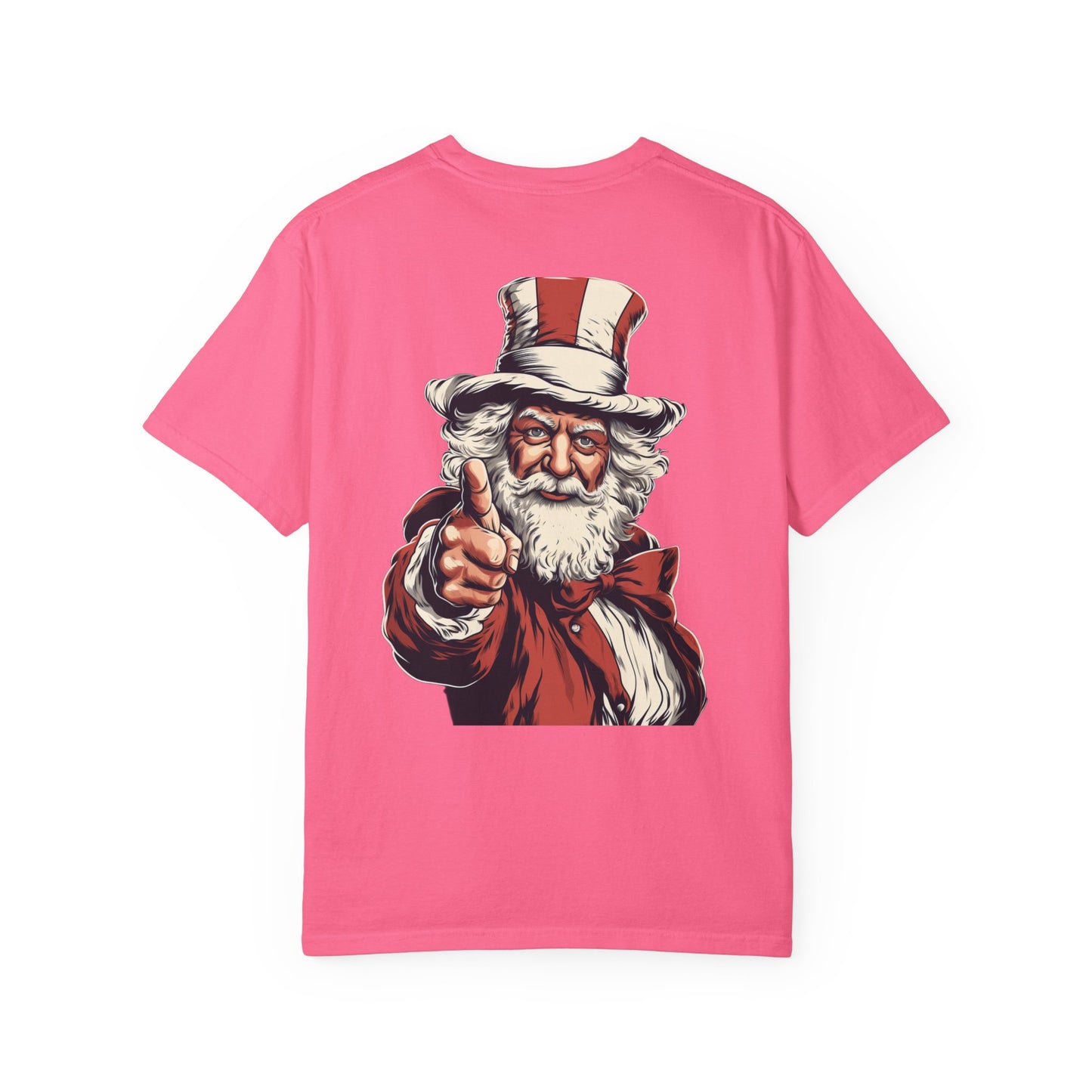 Patriotic Santa Garment-Dyed Tee Uncle Sam Christmas
