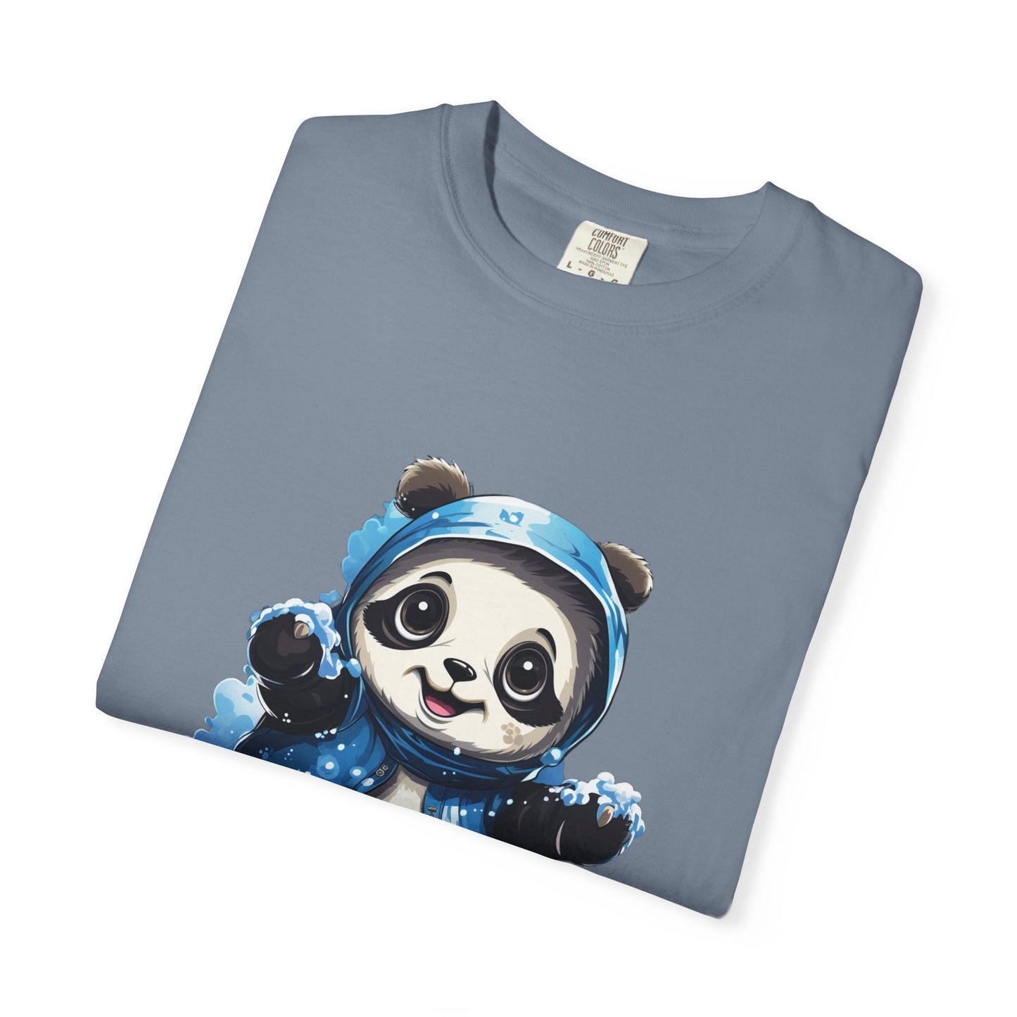 Cute Panda Snow Day Garment-Dyed Tee Winter