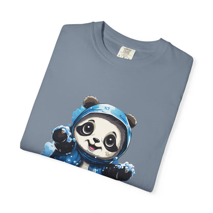 Cute Panda Snow Day Garment-Dyed Tee Winter