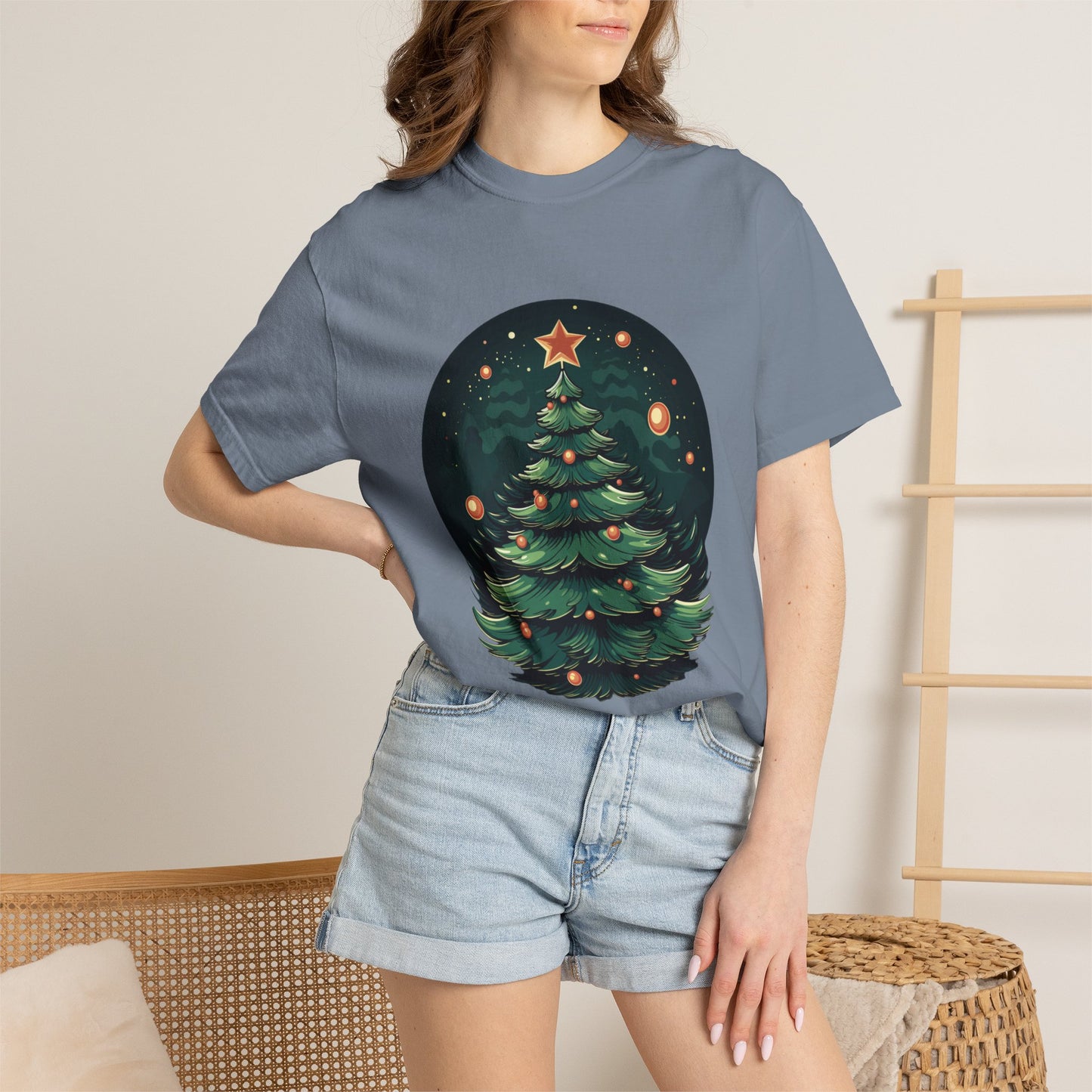 Retro Christmas Tree Heavyweight Garment-Dyed Tee