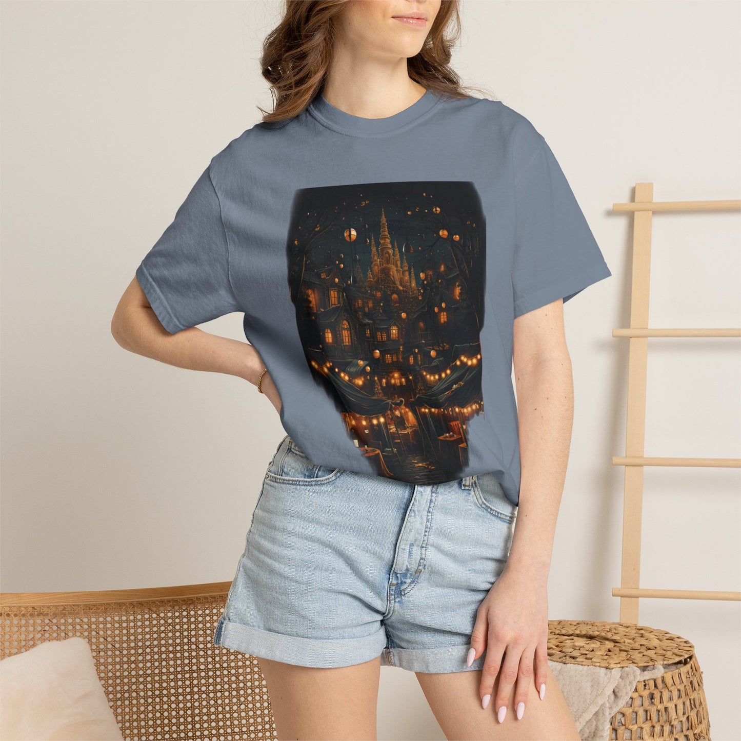 Magical Christmas Village Garment-Dyed Tee