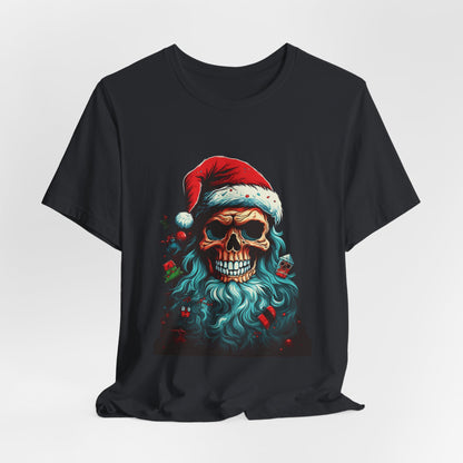 Skull Santa Christmas T-Shirt Dark Holiday Tee