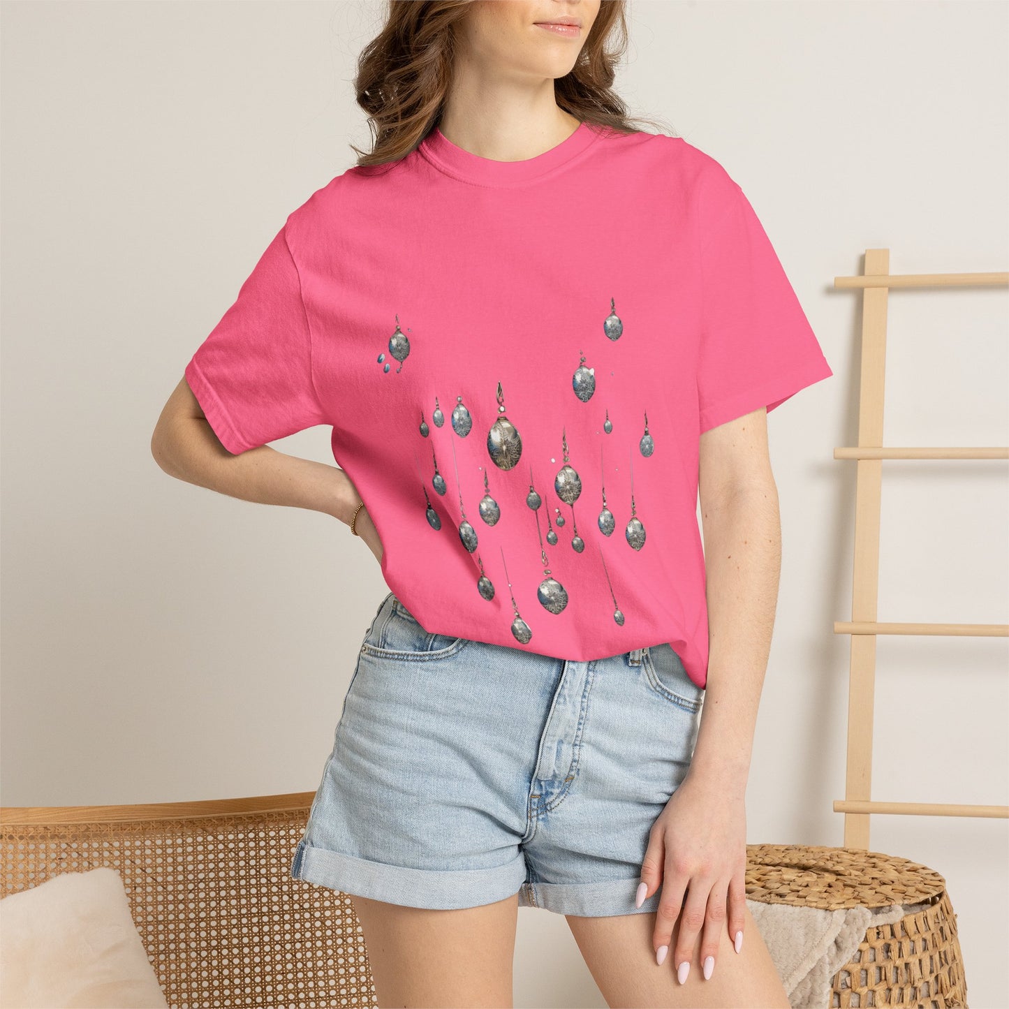 Elegant Christmas Ornaments Tee | Heavyweight