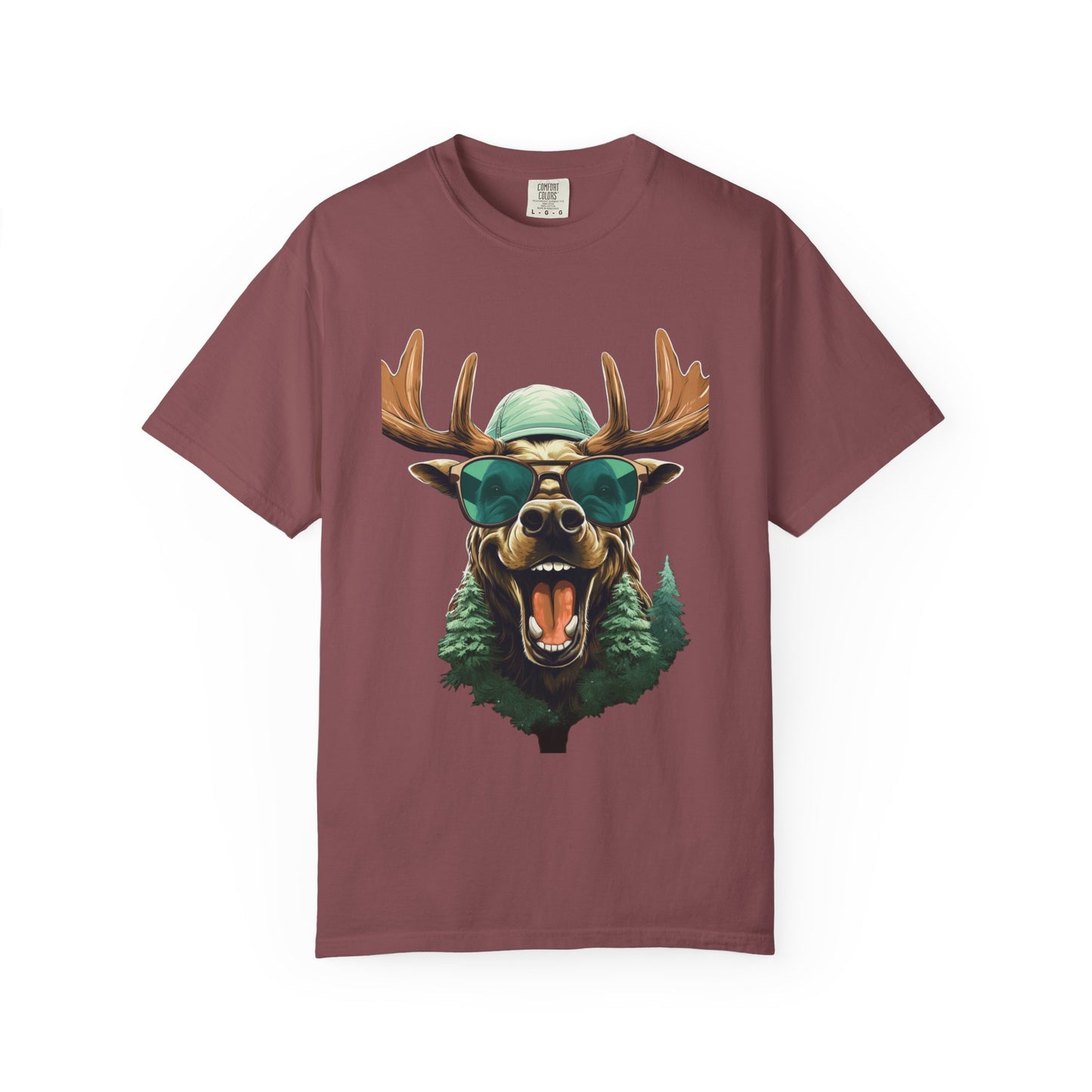 Funny Christmas Moose Garment-Dyed Tee Sunglasses