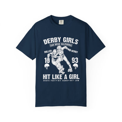 Derby Girls Garment-Dyed Tee Roller Skating Gift