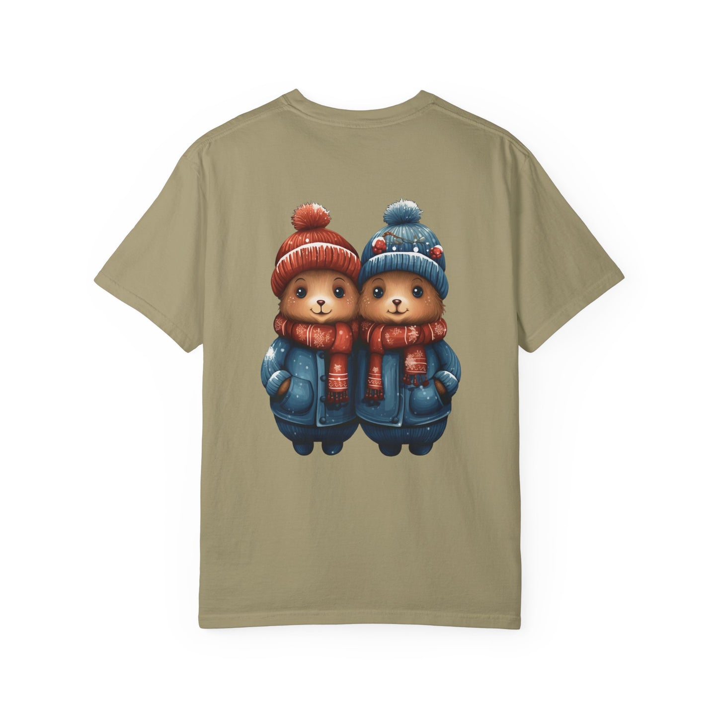 Cute Christmas Bears Couple Heavyweight Tee
