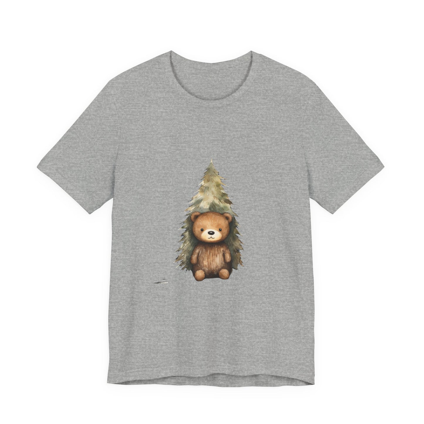 Christmas Bear T-Shirt Cute Watercolor Snow Tee