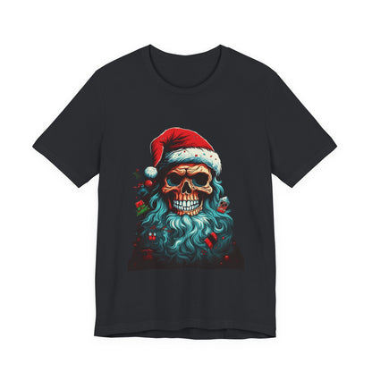 Skull Santa Christmas T-Shirt Dark Holiday Tee