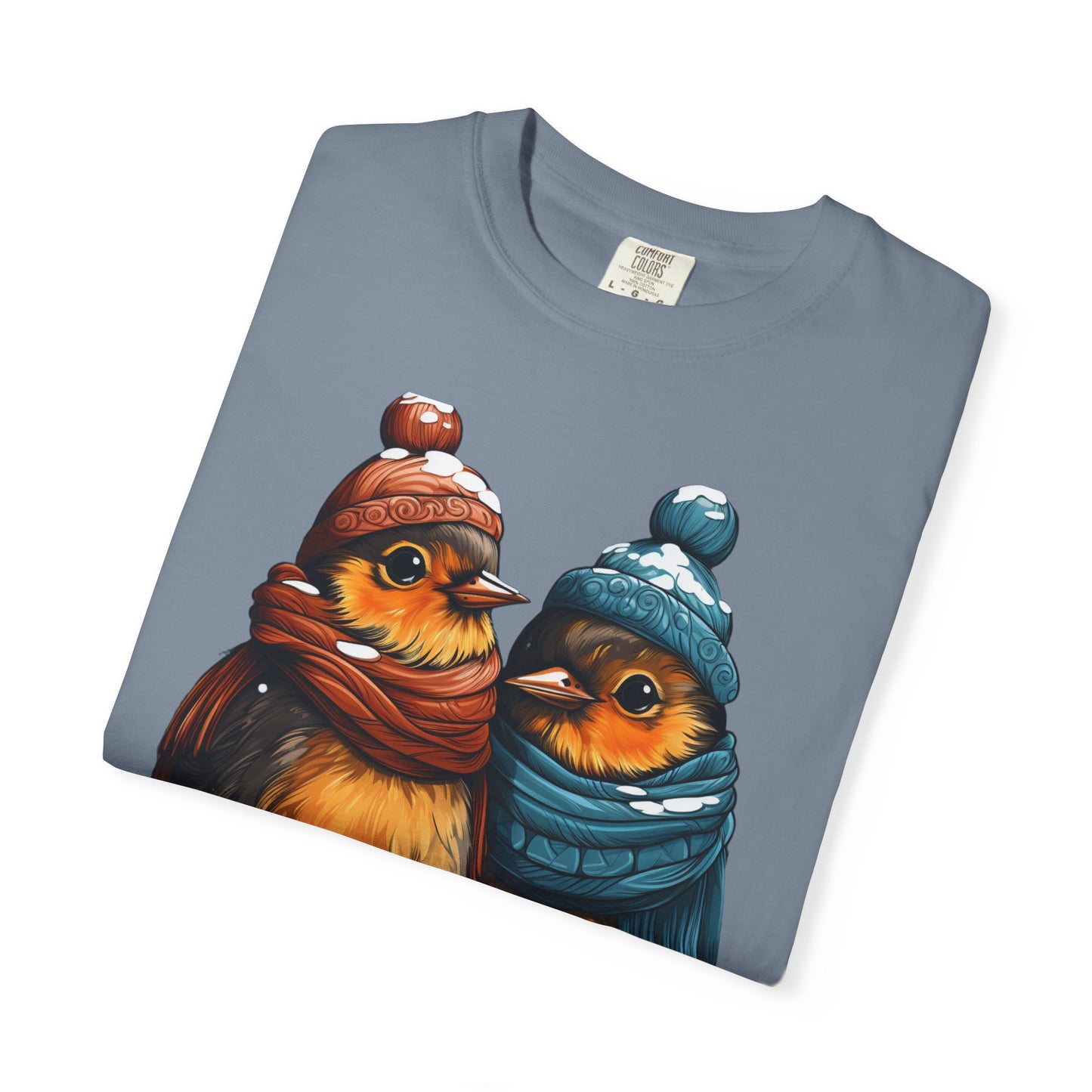 Christmas Birds Garment-Dyed Tee Cozy Robin