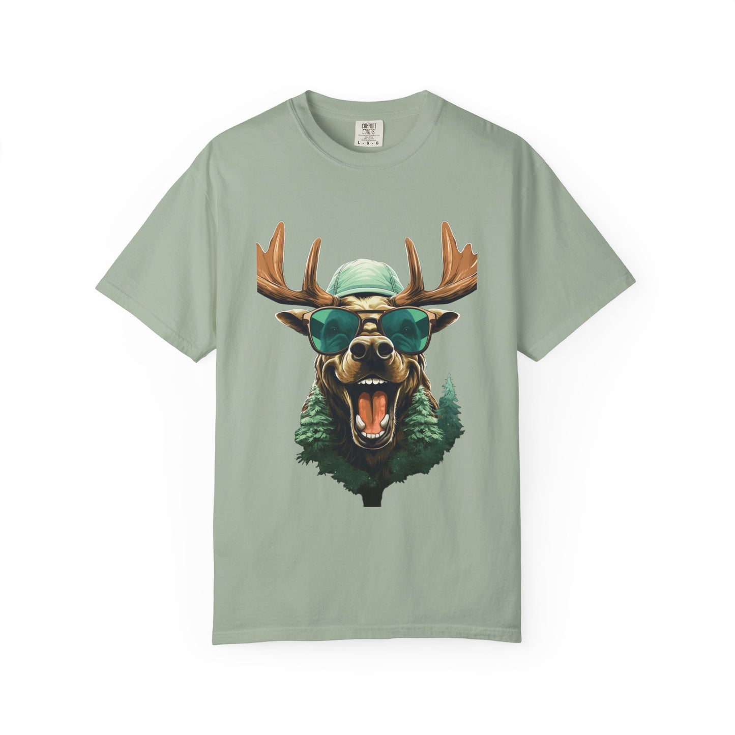 Funny Christmas Moose Garment-Dyed Tee Sunglasses