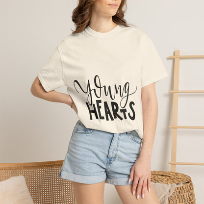 Young Hearts Garment-Dyed Tee Hand Lettered Script