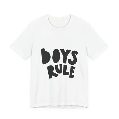 Boys Rule T-Shirt Fun Bold Kids Tee