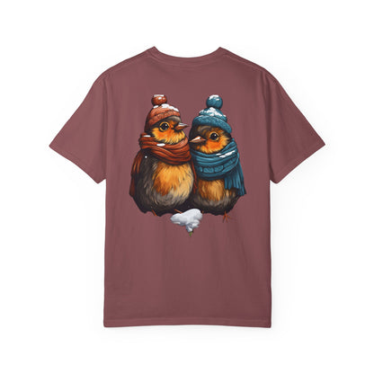 Christmas Birds Garment-Dyed Tee Cozy Robin