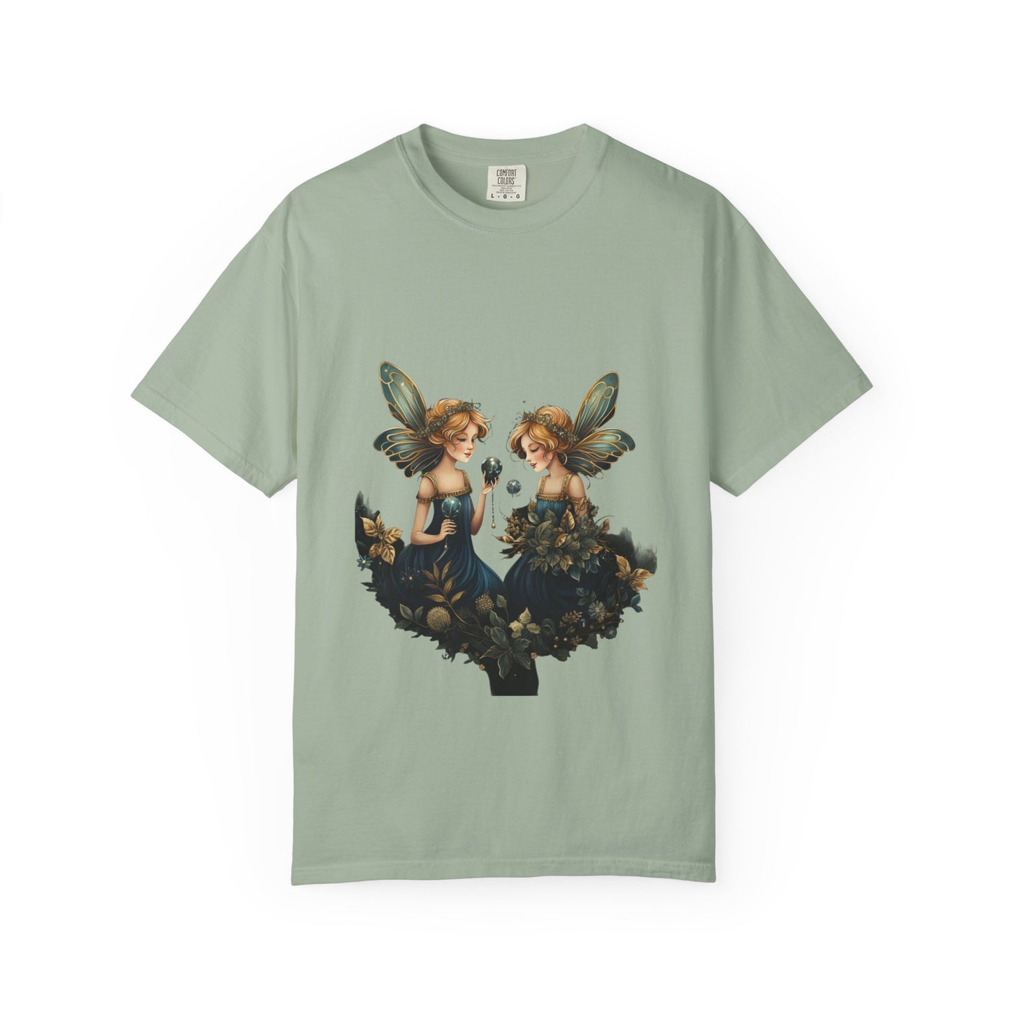 Fairy Tee Magical Christmas Twin Fairies Vintage Wash