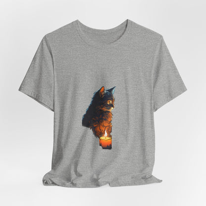 Cat by Candlelight Christmas T-Shirt