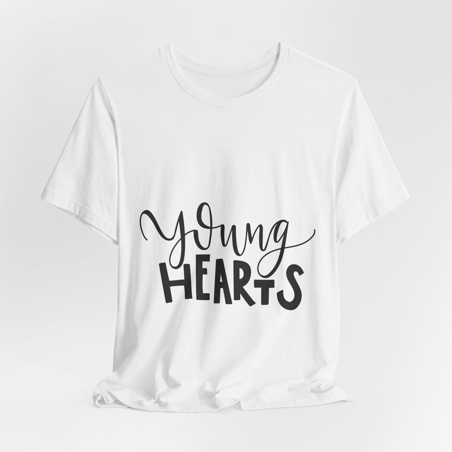 Young Hearts T-Shirt Hand Lettered Script Tee