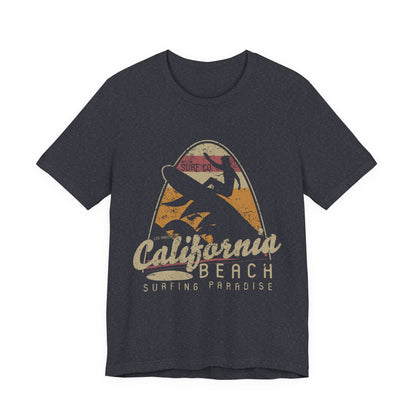 California Beach Surfing T-Shirt Retro Surf Tee