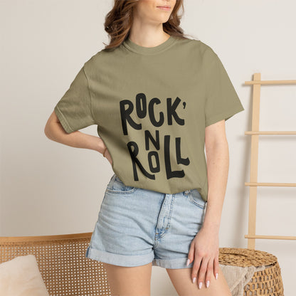 Rock N Roll Garment-Dyed Tee Bold Lettering