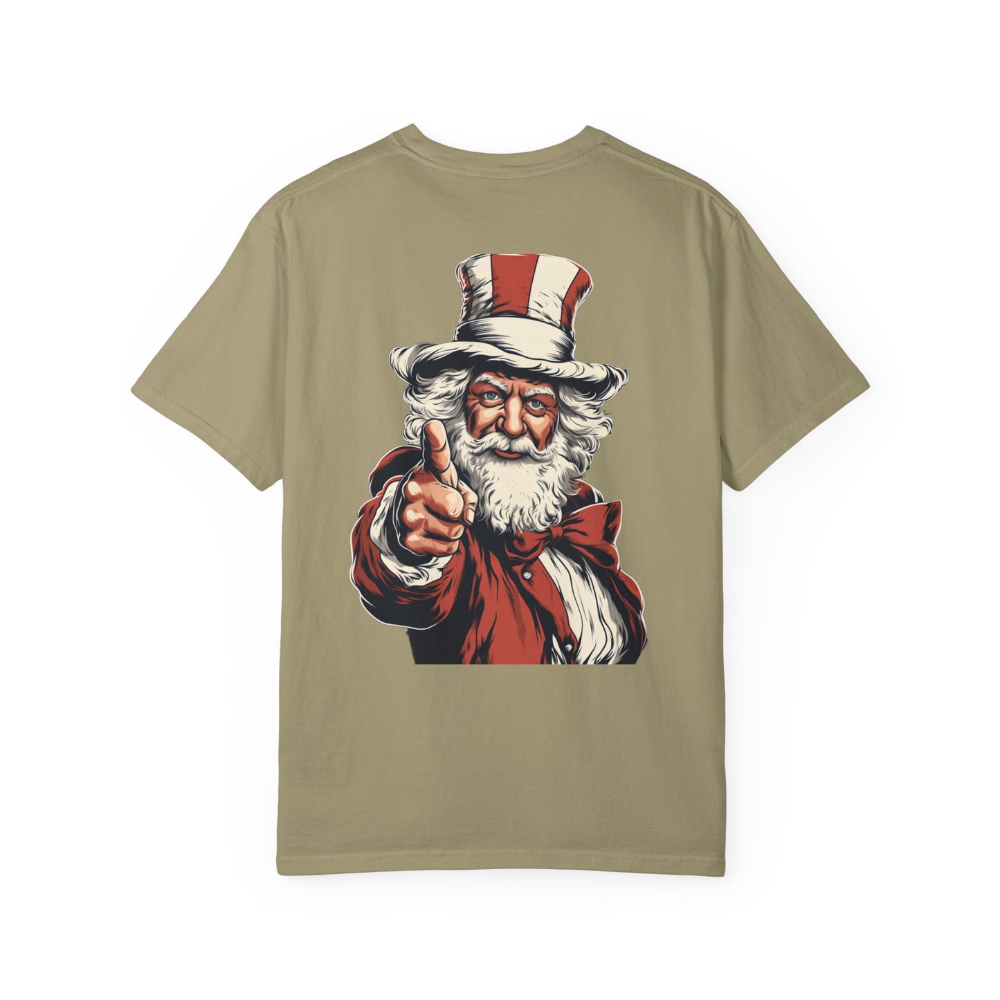 Patriotic Santa Garment-Dyed Tee Uncle Sam Christmas
