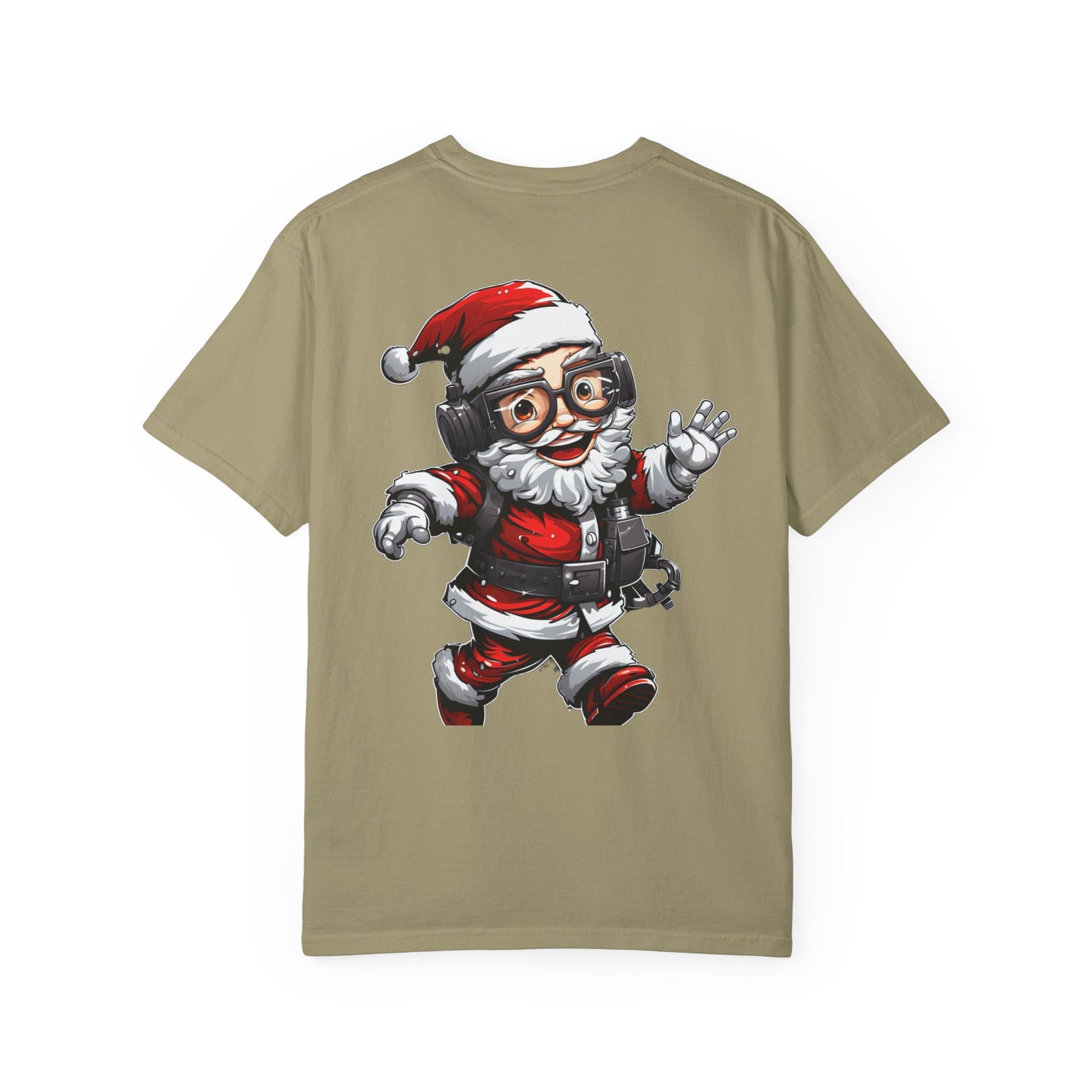 Scuba Diver Santa Garment-Dyed Christmas Tee