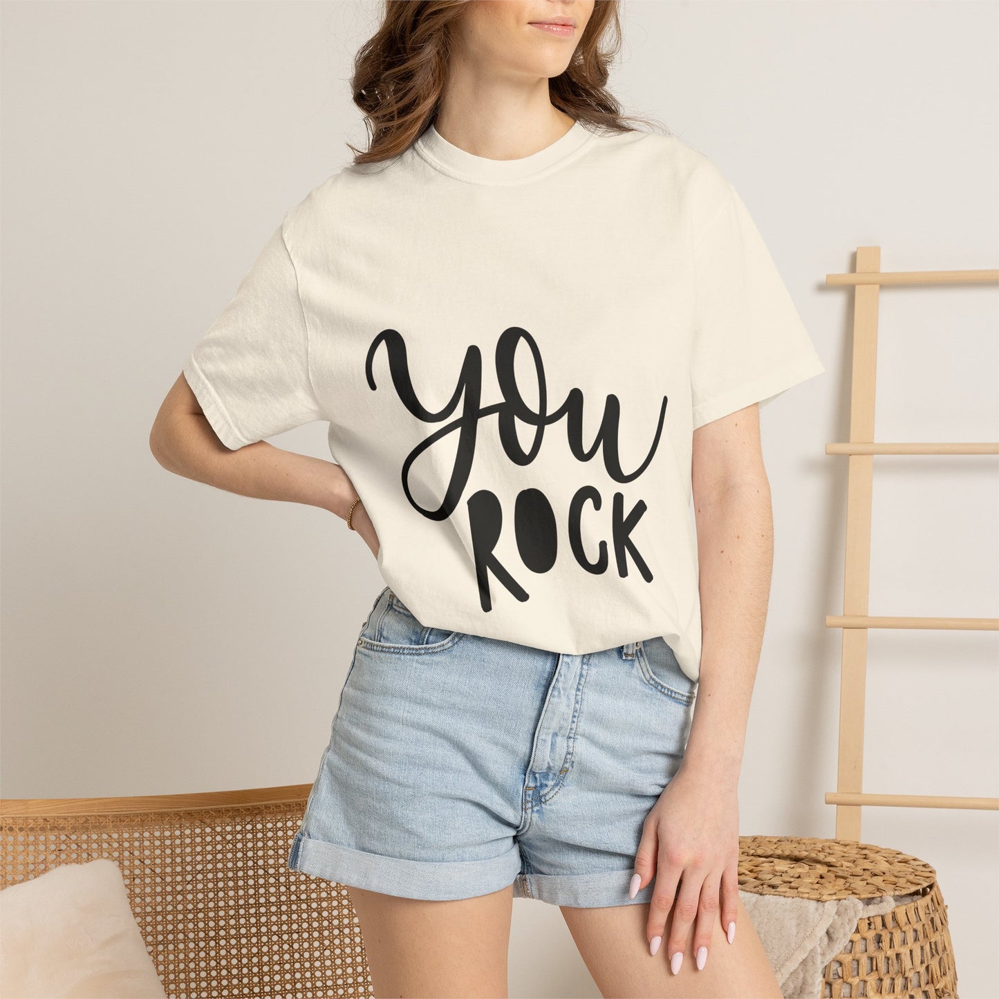 You Rock Tee Hand Lettered Heavyweight Shirt