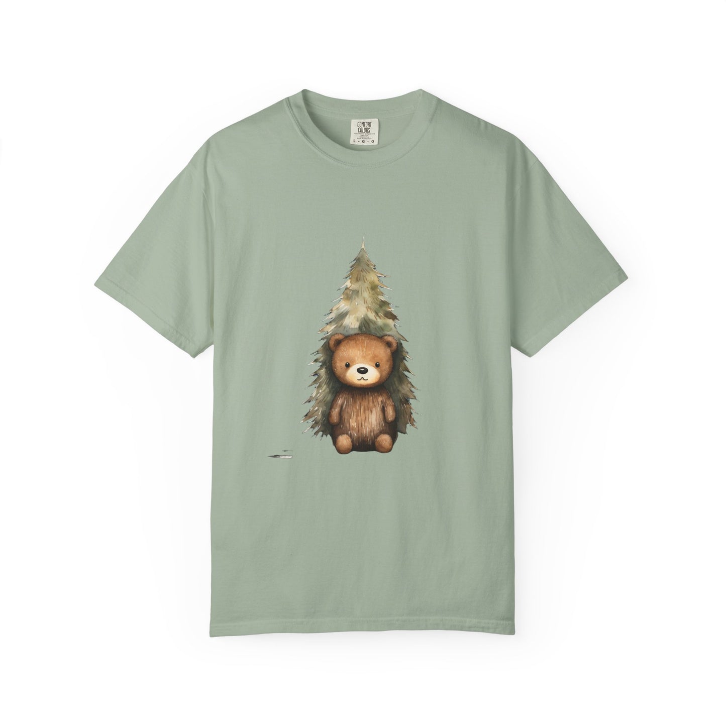 Christmas Bear Garment-Dyed Tee Watercolor Snow