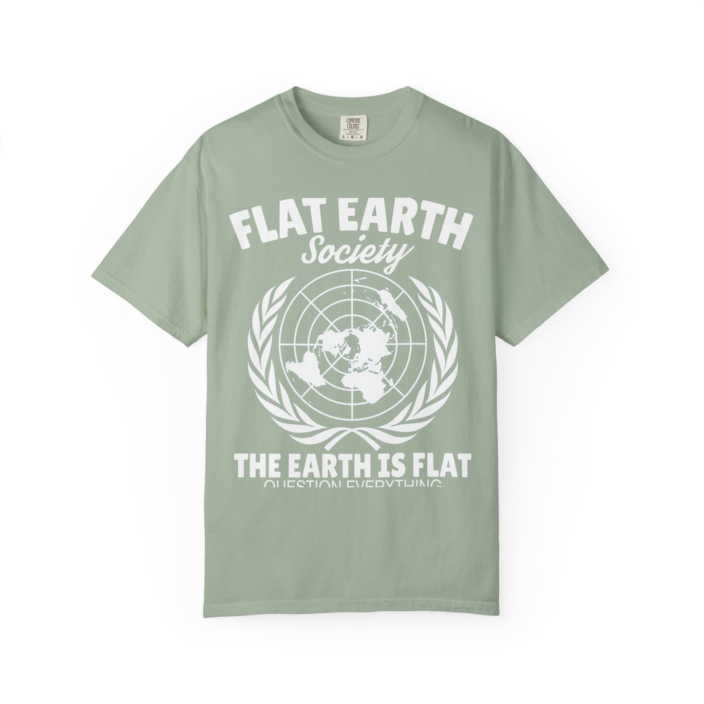 Flat Earth Society Tee - Garment-Dyed Globe Design