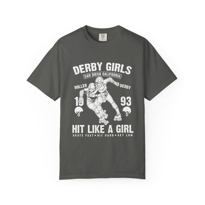 Derby Girls Garment-Dyed Tee Roller Skating Gift