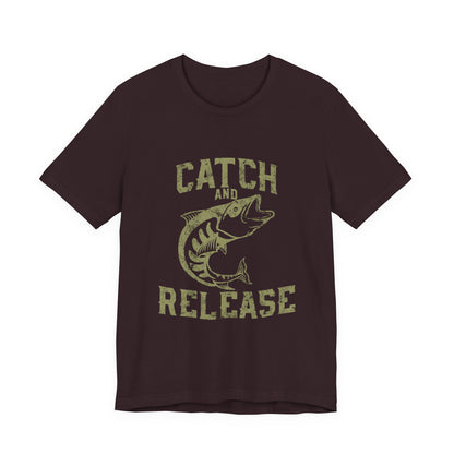 Catch and Release Fishing T-Shirt Retro Bass Tee